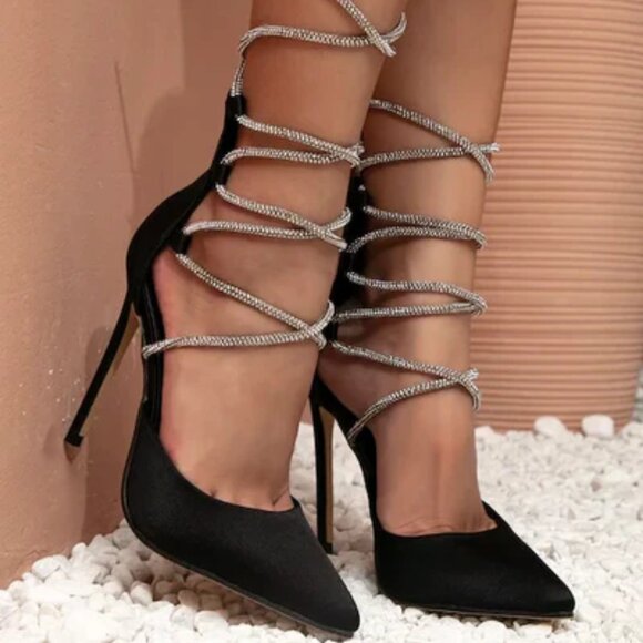 All Wrapped Up Stiletto Pumps - Picture 1 of 6